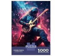 Puzzle De 1000 Pièces pour Adultes Electric Guitar Player Art Print Puzzle Jouet Décoration Murale Une Œuvre d'art Cadeaux Uniques pour Anniversaire Et Noël 52x38cm/1000pcs