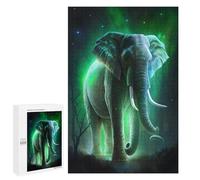 Puzzle de 1000 pièces pour Adultes - Éléphant Aurora Puzzles Animaux Amusants Puzzle Unique, Difficile et Défi Grand Jeu de Puzzle Jouet Cadeau 26 * 38cm