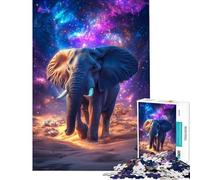 Puzzle de 1000 pièces pour Adultes Éléphant Cosmique dans Un Paysage Spatial Stimule Le Cerveau Décoration intérieure Jouet éducatif À partir de 14 Ans (38x52cm)