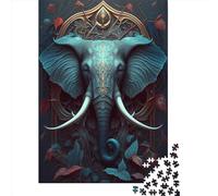 Puzzle de 1000 pièces pour Adultes - Éléphant enchanté - Puzzle carré - Décoration intérieure 38 x 26 cm / 1000 pièces