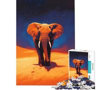 Puzzle de 1000 pièces pour Adultes Éléphant géant du désert Jeu addictif pour cultiver la Patience et se détendre Améliore la mémoire Idée Cadeau (Dimensions 38x52cm)