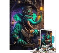 Puzzle de 1000 pièces pour Adultes Élixir d'éléphant biopunk Jeu Familial pour Adultes Découpe de précision Jeu Stimulant Cadeau (Dimensions 38x26cm)