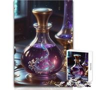 Puzzle de 1000 pièces pour Adultes - Élixir Violet en Bouteille - Jeu intellectuel Stimulant - Idée Cadeau - Dimensions : 38x52cm