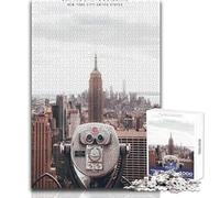 Puzzle de 1000 pièces pour Adultes - Empire State Building - Casse-tête - Jeu Familial - Apprentissage et Apprentissage - Jouet éducatif - Dimensions 38x52cm