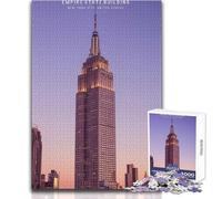 Puzzle de 1000 pièces pour Adultes - Empire State Building - Casse-tête - Jeu Familial - Apprentissage et Apprentissage - Jouet éducatif - Dimensions 38x26cm