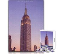 Puzzle de 1000 pièces pour Adultes - Empire State Building - Jeu de Puzzle Unique et Stimulant - Activités familiales - Idée Cadeau d'anniversaire - Dimensions 38x52cm