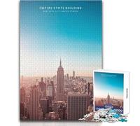Puzzle de 1000 pièces pour Adultes - Empire State Building - Jeu Impossible pour Femmes - Jouet Anti-Stress - Dimensions 50x75cm