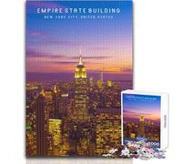 Puzzle de 1000 pièces pour Adultes - Empire State Building - Jeu Impossible pour Femmes - Jouet Anti-Stress - Dimensions 50x75cm