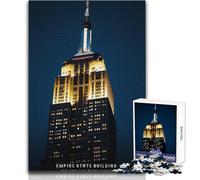 Puzzle de 1000 pièces pour Adultes - Empire State Building - Jeu intellectuel - Cadeau d'anniversaire idéal - Dimensions 38x52cm