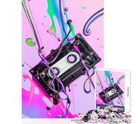 Puzzle de 1000 pièces pour Adultes en Forme de Cassette Audio Anti-Stress idéal pour Les Femmes et Les Hommes Jeu éducatif et Stimulant à compléter Dimensions 38x26cm