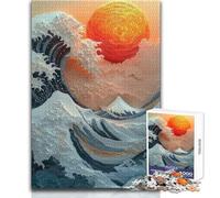 Puzzle de 1000 pièces pour Adultes, en Papier, sur Le thème de la Grande Vague, décoration Murale, Jeu Pratique à partir de 14 Ans (Dimensions 38x26cm)