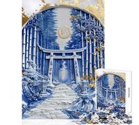 Puzzle de 1000 pièces pour Adultes en Porcelaine représentant Un sanctuaire forestier Jeu de réflexion Stimulant et Difficile décoration Murale renforce Les Liens d'amour Entre Les Couples (50x75cm)