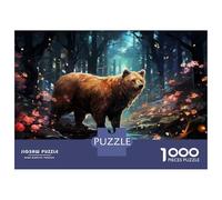 Puzzle De 1000 Pièces pour Adultes Enchanted Forest Bear Fantasy Artwork Puzzle Adulte, Jouet, Décoration Murale, Difficile, Cadeau d'anniversaire, Cadeaux, 38x26cm/1000pcs