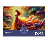 Puzzle De 1000 Pièces pour Adultes Enchanted Forest Fantasy Dress Puzzle Casse-tête Jeu De Rapidité Activités Amusantes À La Maison 52x38cm/1000pcs