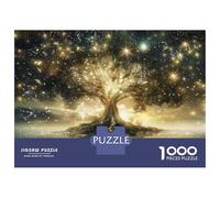 Puzzle De 1000 Pièces pour Adultes Enchanted Forest Glowing Tree Puzzle pour Adultes, Jouet Anti-Stress Amusant Et Humoristique, Idéal comme Cadeau 38x26cm/1000pcs