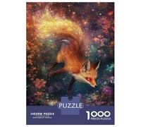 Puzzle De 1000 Pièces pour Adultes Enchanted Fox in Bloom Puzzles pour Adolescents Jeu Manuel Défi Difficile Cadeau d'anniversaire, Cadeaux, 52x38cm/1000pcs