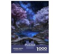 Puzzle De 1000 Pièces pour Adultes Enchanted Garden Under Starry Sky Puzzle Adulte, Jouet, Décoration Murale, Difficile, Cadeau d'anniversaire, Cadeaux, 52x38cm/1000pcs