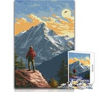 Puzzle de 1000 pièces pour Adultes - Escalade dans Les Alpes - Détente et Relaxation garanties - Assemblage sans Couture - Haute précision - Dimensions:38x26cm