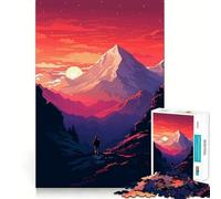 Puzzle de 1000 pièces pour Adultes Escalade de Montagne Pixel Art Jeu de logique aux Bords précis Temps de détente et de Divertissement Cadeau Festif (50x75cm)