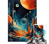 Puzzle de 1000 pièces pour Adultes Espace Abstrait Gouache Activités ludiques à la Maison Cadeaux pour Femmes Jeux en Famille Convient aux Personnes de 14 Ans et Plus 50x75cm