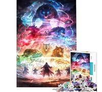 Puzzle de 1000 pièces pour Adultes Esprits des Loups élémentaires Activités Amusantes à la Maison pour Toute la Famille Jeu Impossible pour Les 14 Ans et Plus Jeu de Puzzle Offert (38x52cm)