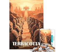 Puzzle de 1000 pièces pour Adultes et Adolescents Affiche de l'armée de Terre Cuite Aide à stimuler Le Cerveau Cadeau pour Femmes Jeu de réflexion à partir de 14 Ans (38x26cm)