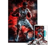 Puzzle de 1000 pièces pour Adultes et Adolescents Boxeur en Action Jeu de Construction de 1000 pièces Jeu d'analyse et de logique Stimulant Cadeau (50x75cm)