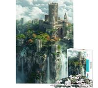 Puzzle de 1000 pièces pour Adultes et Adolescents Château Volant sur Une île Jeu de détente pour Adolescents décoration intérieure Interaction Parent-Enfant (50x75cm)