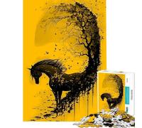 Puzzle de 1000 pièces pour Adultes et Adolescents Cheval Sauvage liberté et Nature Jeu de Construction de 1000 pièces Jeu d'analyse et de logique Stimulant Cadeau (50x75cm)