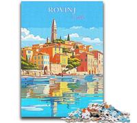 Puzzle de 1000 pièces pour Adultes et Adolescents, Croatie, Rovinj, Voyage, Jouet éducatif et décompressant, Cadeau du Père Noël Secret (38x52cm)