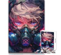 Puzzle de 1000 pièces pour Adultes et Adolescents - Garçon d'anime avec Masque à gaz - Jeu éducatif, Analyse et logique - Œuvre d'art - Cadeau - Dimensions : 50x75cm