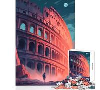 Puzzle de 1000 pièces pour Adultes et Adolescents Illustration du Colisée de Rome Jeu à Monter soimême Idée Cadeau pour Un Père Noël Secret Jeu éducatif pour Partager Un Moment Complice parentenfant
