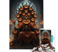 Puzzle de 1000 pièces pour Adultes et Adolescents Le Roi Citrouille sur Son trône (50x75cm) Jeu de Construction d'analyse et de logique à Offrir