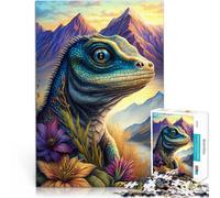 Puzzle de 1000 pièces pour Adultes et Adolescents Lézard Merveilleux Fait de Papier，Convient aux Personnes âgées de 14 Ans et Plus pour la décoration de la Maison Cadeau éducatif d'apprentissage。