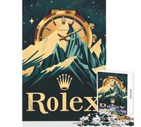 Puzzle de 1000 pièces pour Adultes et Adolescents Modèle Rolex Intemporel Jeu de Construction à Faire soi-même Cadeau d'anniversaire Jeu éducatif et Relaxant Dimensions 50x75cm