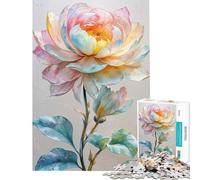 Puzzle de 1000 pièces pour Adultes et Adolescents Motif Aquarelle Florale Jeu de Construction d'analyse et de logique Cadeau Stimulant (38x26cm)
