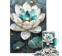 Puzzle de 1000 pièces pour Adultes et Adolescents Motif Fleur de Lotus Kintsugi Jeu de Construction de 1000 pièces Jeu d'analyse et de logique Stimulant Cadeau (38x26cm)