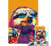 Puzzle de 1000 pièces pour Adultes et Adolescents Paresseux Buvant de l'alcool Un Jeu de réflexion Difficile à compléter mais Amusant et Humoristique à partir de 14 Ans (50x75cm)
