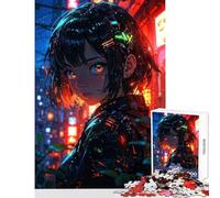 Puzzle de 1000 pièces pour Adultes et Adolescents Personnage Mignon de Style Anime avec de Grands Yeux Décoration intérieure Jouet Cadeau d'anniversaire Jeu Impossible Décompression intellectuelle