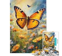 Puzzle de 1000 pièces pour Adultes et Adolescents Puzzle Papillon Orange Jeu Familial Décoration Murale Cadeau Unique pour Anniversaire et Noël (Dimensions 38x26cm)