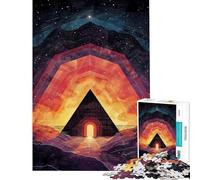 Puzzle de 1000 pièces pour Adultes et Adolescents Pyramide Mystique Jeu Familial pour s'amuser en Famille Cadeau d'anniversaire Unique (Dimensions 38x26cm)