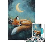 Puzzle de 1000 pièces pour Adultes et Adolescents Renard rêveur Activités Amusantes à la Maison Décoration Murale Jeux familiaux pour Les 14 Ans et Plus (38x52cm)