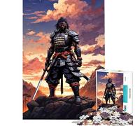 Puzzle de 1000 pièces pour Adultes et Adolescents Samouraï épique Yasuke Jeu de Construction de 1000 pièces Jeu d'analyse et de logique Stimulant Cadeau (38x26cm)