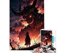 Puzzle de 1000 pièces pour Adultes et Adolescents Silhouette de démon et de Fille Jeu Familial Difficile Idéal comme Cadeau (Dimensions 50x75cm)