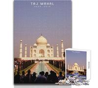 Puzzle de 1000 pièces pour Adultes et Adolescents - Taj Mahal - Jeu éducatif, Analyse et logique - Illustration - 38x26cm