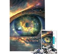 Puzzle de 1000 pièces pour Adultes et Adolescents thème Œil Cosmique activités ludiques à la Maison décoration Jeux en Famille à partir de 14 Ans (38x52cm)