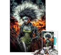 Puzzle de 1000 pièces pour Adultes et Adolescents Thème Post-apocalyptique Gothique Femme Adolescente Décoration Murale Améliore la mémoire Difficile et Stimulant (Dimensions 50x75cm)