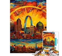 Puzzle de 1000 pièces pour Adultes et Adolescents Vitrail Saint-Louis Décoration Murale Améliore la mémoire Difficile et Stimulant (Dimensions 38x52cm)