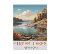 Puzzle de 1000 pièces pour adultes et enfants, Finger Lakes New York, jeu de puzzle simple jeu de rôle jeu éducatif jouet décoration familiale (38 x 26 cm) -FJ91