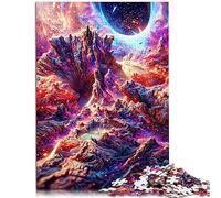 Puzzle de 1000 pièces pour Adultes et Enfants, Puzzle en Bois, planète Extraterrestre Mystique, Jouets pour Adultes 19,7 x 29,5 Pouces